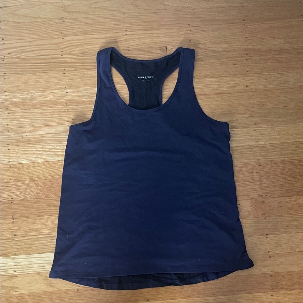 Tory Sport Navy Racerback Tank